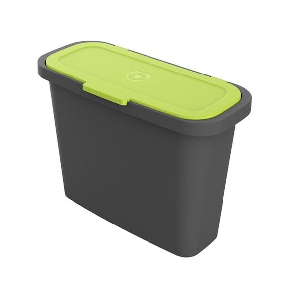 RSI RSI-MC-C9 2.4 gal Large Kitchen Caddie Compost Bin - Black & Green